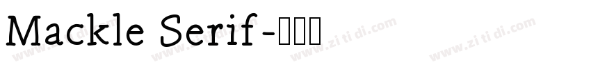 Mackle Serif字体转换